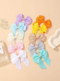 Hair Accessories 10Pcs/Set Solid Children Elastic Hair Bands Hair Tie for Girls Baby Lovely Rubber Bands tail Holder Kids Hair Accessories