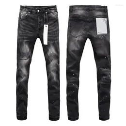 Women's Pants Top Quality Purple ROCA Brand Jeans Splashed Ink Distressed Motorcycle Stylish And Slim