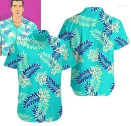 Men's Casual Shirts Summer Beach Short Sleeve 3d Printing Game Clothing Men Women Hawaiian Blouse Fashion Vocation Lapel Camisa