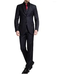 Men's Suits Stripe Suit 3 Pieces Slim Fit Tuxedos Jacket Tux Vest & Trousers Set For Party