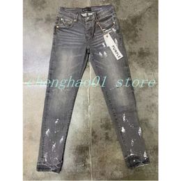 23Ss Men Miri Designer Top Quality Man Long Pants Trousers Streetwear Washed Old Purple Long Hole Regular Denim 294