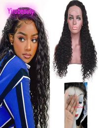 150 Density HD 13x4 Lace Front Wig Malaysian Virgin Human Hair 1042inch Body Wave Water Straight Kinky Curly Yirubeauty5429917