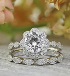 Choucong Brand New Top Sell Vintage Fashion Jewellery 925 Sterling Silver Couple Rings Round Cut White Topaz CZ Diamond Women Weddin9322624