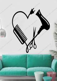 Wall Stickers Hair Salon Window Decal Sticker Stylist Barber Shop Beauty Wallpaper For Yw1085309404