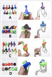 Smoking Pipes Silicone Carb Cap Coloured Bubble 4 Kinds Bottle Dome For Banger Nail 2mm 3mm 4mm banger Domeless Nails Dab Rig9574540