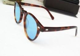 Gregory Peck Vintage men women ov 5186 glasses ov5186 Polarised sunglasses 45mm retro design brand sun glasses with case7253915
