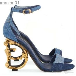 Италия D G Бренд обувь высокие каблуки сандалии для женской обувь на искренних кожаных турнирах барокко скульптурные сандалия