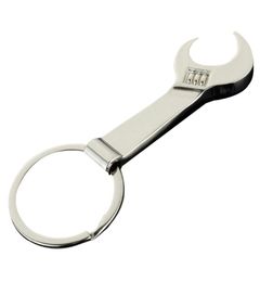 Ecofriendly Silver stainless steel Wrench Spanner Beer Bottle Opener Key Chain Keyring Gift Kitchen Tools whole9618827