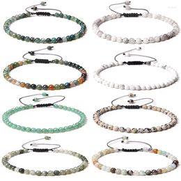 Strand 4mm Mini Energy Charm Bracelet Natural Stone Beads Yoga Healing Jewellery For Women Men Friend Gift Drop