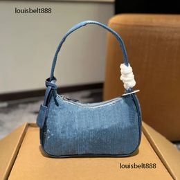 Designer bag Tote bag Women's Luxury Handbag Designer Fashion Items Denim Underarm Bag Women's Handbag Shoulder Bag Underarm Bag Solid Color Makeup Bags Purse