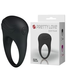 PRETTY LOVE Silicone Penis Ring Clitoris Vibrator for Men Delay Penis Rings Cock Ring Sexy Toys for Male Sex Products Cockring S199931323