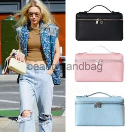 Loro Piano LP LorosPianasl New extra pocket l19 Luxury designer Bags mini totes Women leather trunk box camera bags tote handbag cross body bag fashion