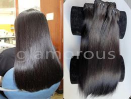 Super Double Drawn Bone Straight Hair 3 Bundles Extensions Brazilian Virgin Raw Cuticle Aligned 100 Human Hair Weave7344348