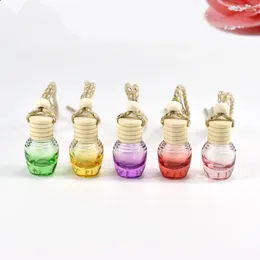Storage Bottles 100Pcs Empty Glass Bottle Car Hanging Perfume Rearview Mirror Ornament Air Freshener For Essential Oils Diffuser Fragrance