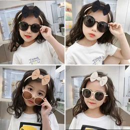 Hair Accessories 2 Pcs/Set New Girls Boys Cute Solid Bowknot Headbands Vintage Ears Cat Sunglasses Outdoor Set Hair Bands Kids Hair Accessories