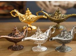 Other Arts and Crafts Classic Rare Hollow Legend Magic Lamps Incense Burners Retro Wishing Oil Lamp Home Decor Gift4485615