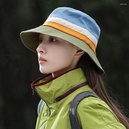 Berets Anti-UV Bucket Hat Summer Sun Protection Breathable Fisherman Cap Wide Brim Portable Mountaineering Caps Camping Hiking