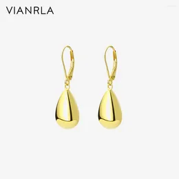 Dangle Earrings 925 Sterling Silver Jewelry Drop Shape Pendant 18k Gold Plated Earring For Women Free Laser Logo Wholesale