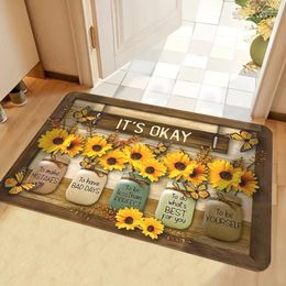 Carpets Sunflower Art Carpet Mat - Suitable For Living Room Floor Mats Bedroom Perfect Home Decoration