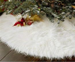 3148 Inch Christmas Tree Plush Skirt Decoration for Merry Christmas Party Faux Fur Christmas Tree Skirt Decorations7153338