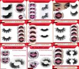 6D Mink Hair False Eyelashes 25mm Long Lashes Thick Wispy Fluffy eyelashes 5D Mink Eye Lashes 25mm False Eyelashes Thick Long 5D m4852549