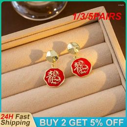 Dangle Earrings 1/3/5PAIRS Craftsmanship Spring Festival Year Of The Dragon Earring Good Luck Charm Animal Fashionable