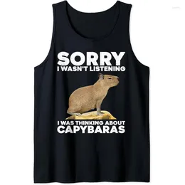 Men's Tank Tops Black Cartoon 3D Print Capybara Top Men Kids Summer Casual Oversized Sleeveless T Shirts Quick Dry Gym Fitness Vest