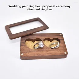 Jewelry Pouches Heart Shape Wedding Ring Box Cute Odorless Decorative Display Boxes