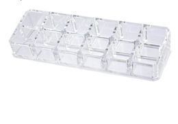 12 Lipstick Holder Display Stand Clear Acrylic Table Cosmetic Organiser Storage Box For Women Jewellery Makeup Container9458946