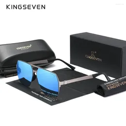 Sunglasses KINGSEVEN 2024 Men's Polarised Fashion Ultra Thin Temples Sun Glasses For Men Outdoor Travel