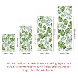 Window Stickers 3d Printed Green Tropical Plants Shower Curtains Bathroom Waterproof Polyester Leaves Screen
