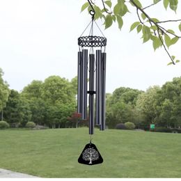 Decorative Figurines 36Inch Elegant Aluminium Wind Chimes Tuned Soothing Melodic Deep Tones Music Outdoor Wall Hanging Bell Christmas Gift