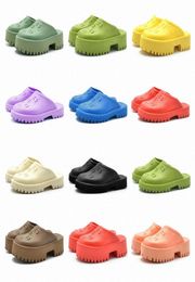 Perforated Platform Slipper Sandal Shoe For Woman Man G Sliders Pattern Sandals Rubber Flats Slippers Casual Shoes Designer Womens3534955