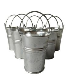 D7xH7CM Iron Flower Pots for small plant Mini Buckets Tin Pails Small Succulents Wedding Cupcake9579364