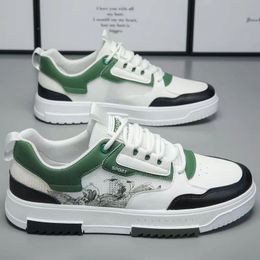 2024 Summer Breathable Little White Shoes Versatile Low Top Casual Shoes Mesh green Sports Board Shoes GAI
