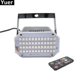 Aluminium Shell 48 LED Brighter DJ Disco Sound Activated Laser Projector Strobe Flash RGB Stage Lighting Effect Lamp Music Light4905862