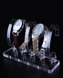 5 Bits high grade Wrist Watch Display Stand Holder Rack clear acrylic Jewellery bracelet Tabletop show stand decoration Organiser di6067164