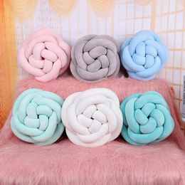 Pillow 30cm Hand-woven Knot Sofa Throw Rose Soft Round Handmade Knotted Ball Car Living Room Chair Home Decor