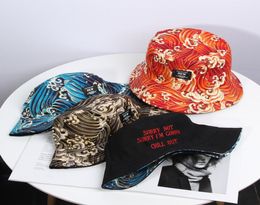 bucket sun hat doublesided wear for mens and womens summer cap fishing hats ins style8566971