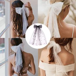 Hair Accessories Temperament Girl Clip Elegant Bridal Wedding Headdress Imitation Pearl Bow Short Hairpin Back Head