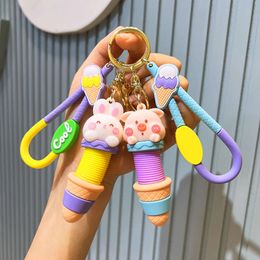 Creative Decompression Ice Cream Pendant Small Doll Keychain Gift Bag Cartoon Doll Jewellery Keychain