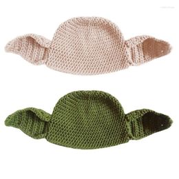 Berets Big Ear Knitted Hat Crochet Parent-Children Pullover Cap For Party Props