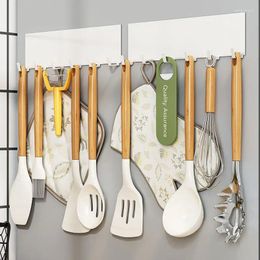 Kitchen Storage Magnetic Refrigerator Shelves Wall Mounted Side Rack Six Hooks Tissue Multi-Purpose