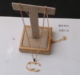 Designer Pendant Necklaces C Letter Jewelry 18K Gold Plated Crystal Rhinestone Necklace Women Choker Accessories7250353