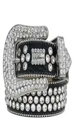2023 Designer Simon Belts for Men Women Shiny diamond belt Black Blue white multicolour with bling rhinestones as gift4970916