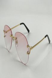 Vintage White Buffalo Horn Glasses Frame for Men Big Sunglasses Male Oversized oval lenses Women1272538