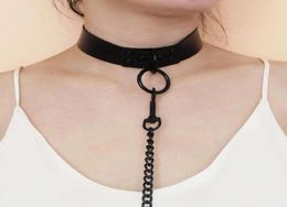 Chokers Kirykle Sexy Punk Choker Collar Leather Bondage Cosplay Goth Jewelry Women Gothic Necklace Harajuku Accessories1657016