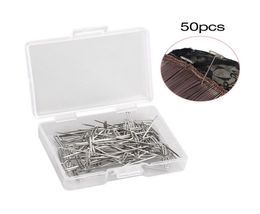 50pcs T Shape T Pins Wig Making Needles Wig Clip Hair Weave Wig Sewing Tool Supply Accessories3283749