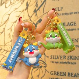 Nyårsåret The Year of the Loong Mascot Little Fat Dragon Key Chain Doll Cartoon Pendant Key Chain Doll Cute Pendant