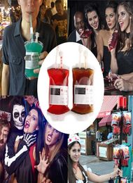 Clear Halloween Food Grade PVC Drink Bag The Vampire Diaries Cosplay Blood Bag Props Halloween Decoration Supplies5607490